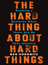 Cover image for The Hard Thing About Hard Things